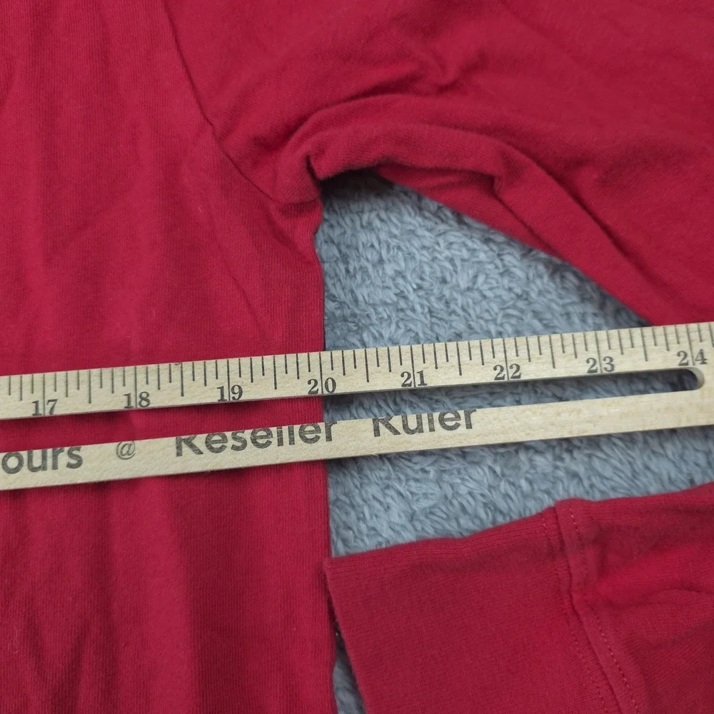 The North Face Shirt Mens Medium Red Long Sleeve Never Stop Exploring Logo Tee